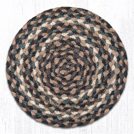 CAPITOL IMPORTING CO 10 in. Round Miniature Swatch Rug, Tan 46-770